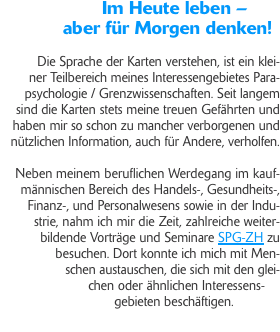                          Im Heute leben &ndash;              aber f&uuml;r